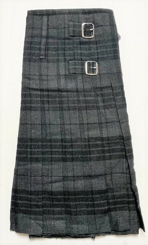 Gray and Black Men's 5 Yard Scottish Kilts Tartan Kilt 13 Oz Highland Casual Ki - Picture 3 of 3