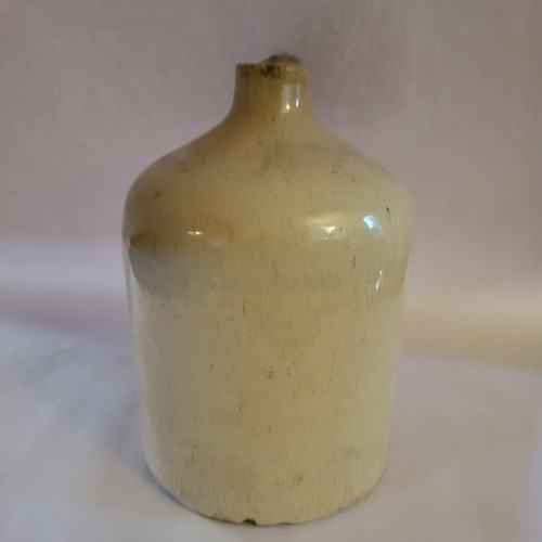 Antique Ceramic 7" Tall White Whiskey Moonshine Jug Crock Stoneware Vintage - Picture 9 of 12