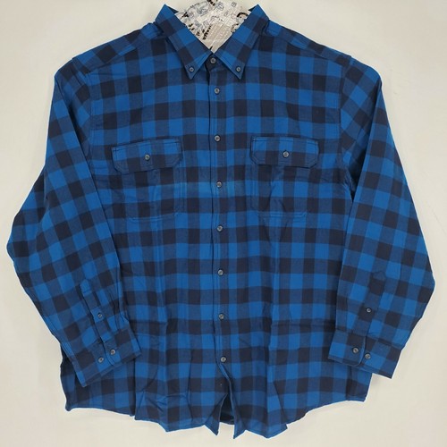 Faded Glory Flannel Shirt Mens 3XL Blue 