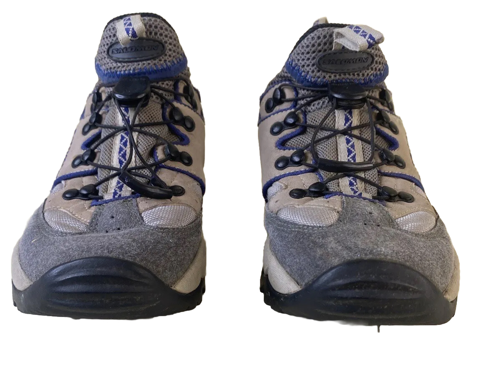 Scarpe da trail running grigie Salomon Trail Running da donna taglia 7 grigio pizzo con cavo