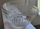 Pyrex 7401-S Ribbed Clear Glass 3-Cup Nesting Mixing Bowl 5 1/2"