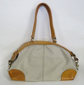 Details About Authentic Dolce Gabbana D G Bag Janet Leather Trim Tote Handbag