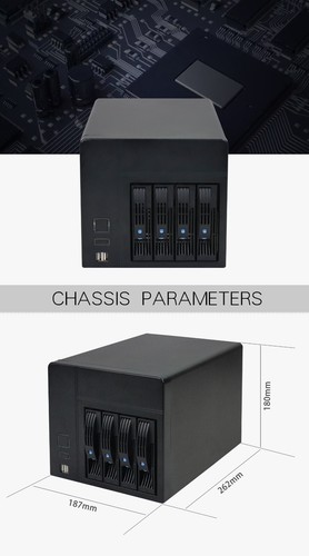 Nas Case Hard Drivers Bay Server Fan case Distributed Storage Home Empty chassis - Afbeelding 9 van 13