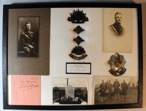 Memorabilia for Scottish WWI Lieut. Colin Graham Forrest Joined Australians 1914