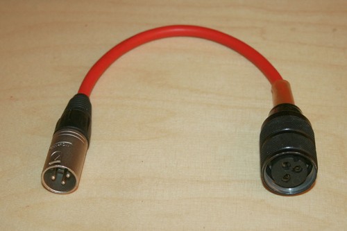 Tuchel Adapter Großtuchel - XLR rot f. Sennheiser etc. - Bild 1 von 3