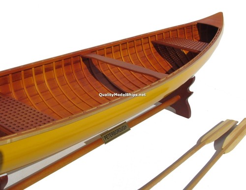 Peterborough Scale Handcrafted Canoe Yellow 36″ - Picture 5 of 8