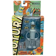 Futurama Bender Action Figure with Box Toynami 2008 No Robot Devil Part