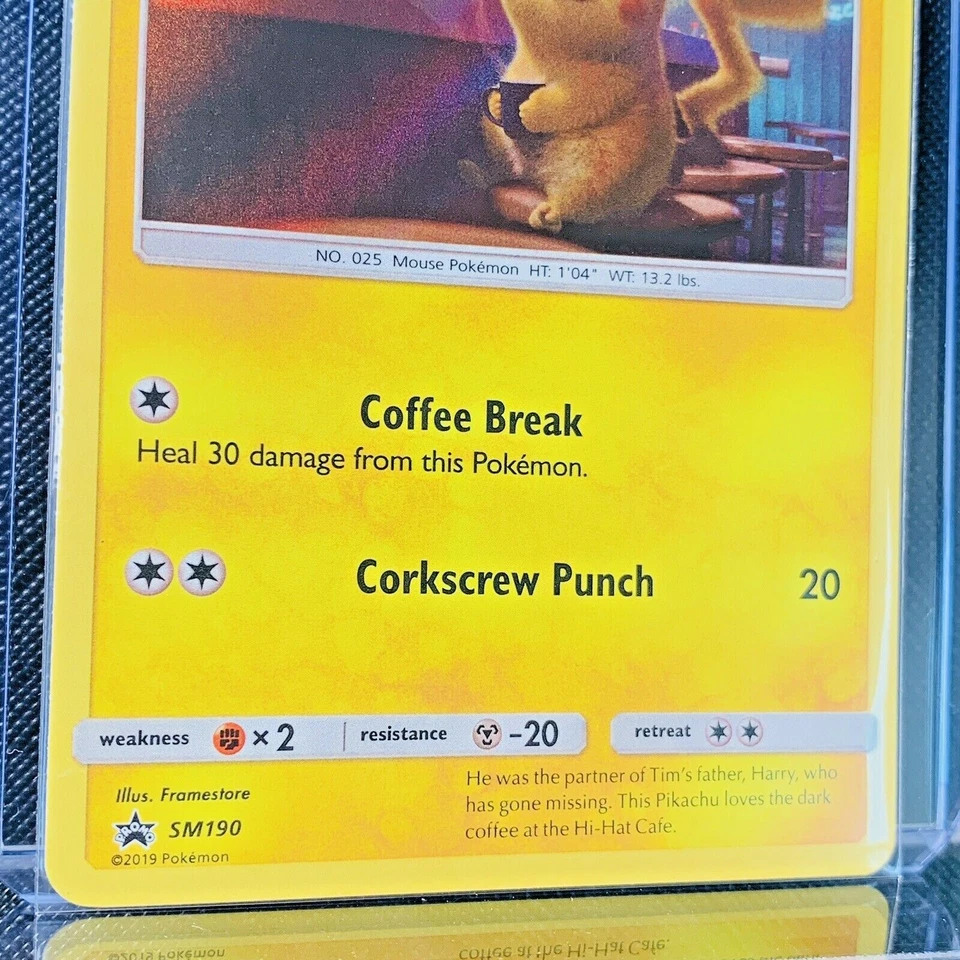 Detective Pikachu Movie Promo Holo SM190 Pokemon Card EXCLUSIVE MINT - Image 4 of 4