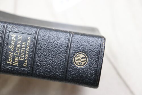 Heilige Bibel St. Joseph neue katholische Ausgabe schwarze Ledergilde gebunden 1962 - Vintage - Bild 4 von 12