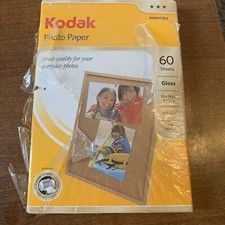 NEW Kodak Photo Paper 60 Sheets Instant Dry Gloss/4x6 In/EasyShare/Inkjet Printe
