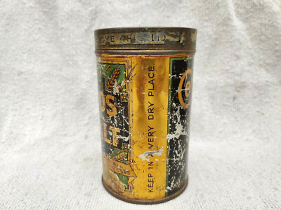 アンティーク缶 Cerebos Table Salt Tin Antique Cerebos Table Salt Tin with Boy and Chick – critical
