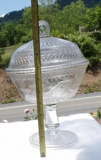 EAPG CLEAR    "GOOD LUCK"    HIGH STANDARD FTD. COVERED COMPOTE