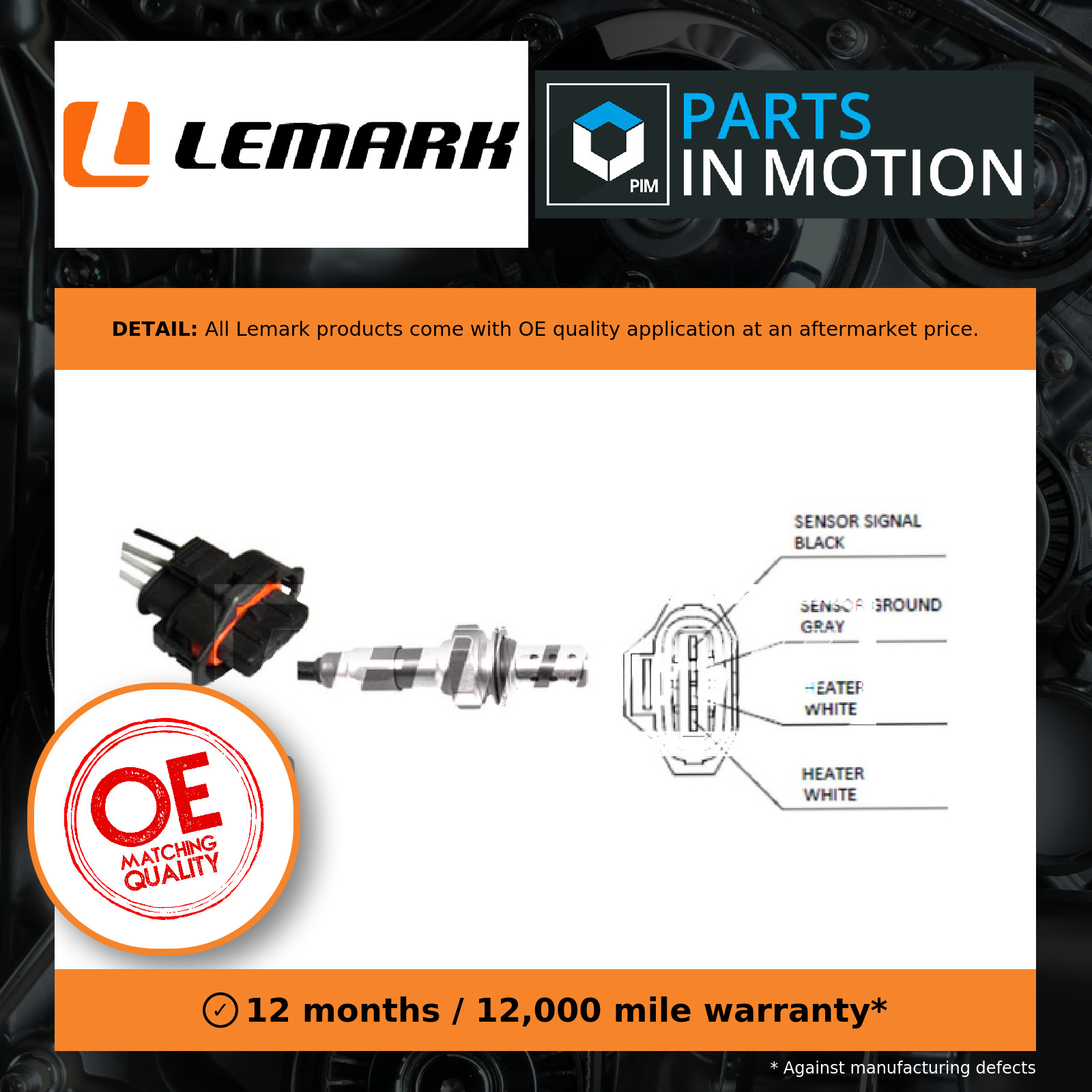Lambda Sensor LLB822 Lemark Oxygen 0855252 0855253 855252 24420594 25198481 New