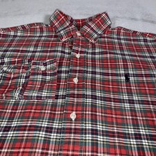 Ralph Lauren Shirt Mens Large Red Plaid Long Sleeve Button Down Classic Fit