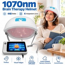 1070nm NIR Brain PBM Helmet 448 Diodes 4 Zones for Depression Mental Fatigue