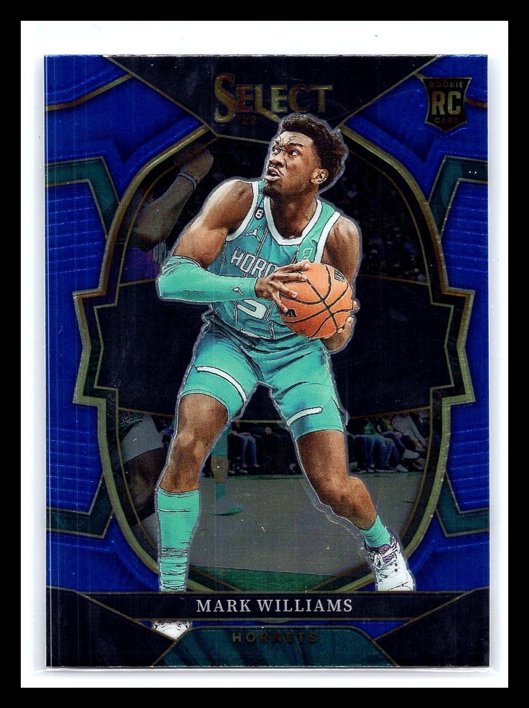 2022-23 Panini Select #93 Mark Williams Blue Prizms Rookie Charlotte Hornets