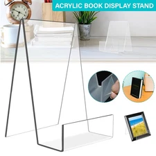 10Pack Acrylic Book Stand Easel Display Holder for Album,CD,Magazine,Picture
