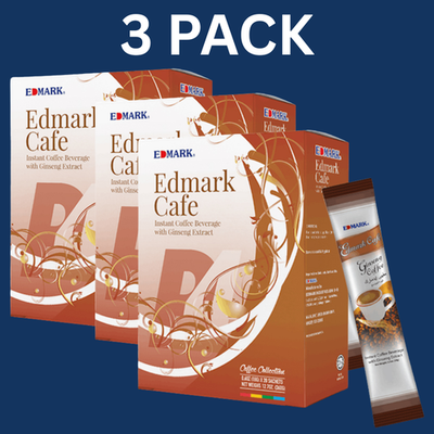 Edmark Cafe Ginseng Coffee - 3 pack (60 sachets) fast delivery