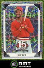 Ozzie Smith 2025 Leaf 15th Anniversary NSCC Redemption 6/15 1991 Lazer Silver