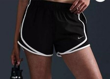 NWT Women's Nike Running Shorts Black with White Stripe