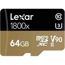 Lexar Professional 1800x 64GB microSDXC UHS-II Card LSDMI64GCBNA1800A