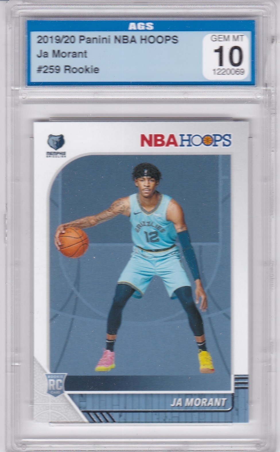 JA MORANT ROOKIE CARD $$ GEM MINT 10 RC Memphis Grizzlies 2019 NBA Hoops #259