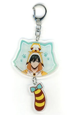 BLUELOCK Rin Itoshi Acrylic Keychain with Raccoon Tail Collectible