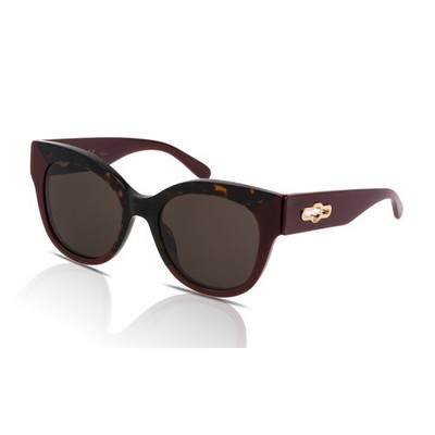 Mulberry Mila SML172 Damen Sonnenbrille 01EY Glänzend Bordeaux/Dunkelbraun/