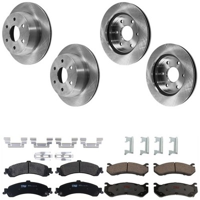 KIT-073024-2784 TRW Brake Disc and Pad Kits 4-Wheel Set Front & Rear for Chevy