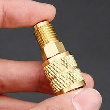 Durable Brass R410A Refrigerant Adapter, 1/4in to 5/16in SAE Leak-Proof Fitting