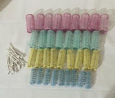 Vintage Goody Wire Brush Mesh Hair Rollers Curlers with Picks 35 Pc Retro Salon