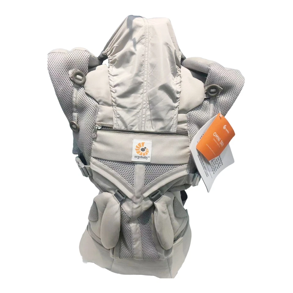 🔥 РАСПРОДАЖА! Переноска для ребенка Ergobaby Omni 360 Cool Air сетка - жемчужно-серая - Изображение 2 из 4