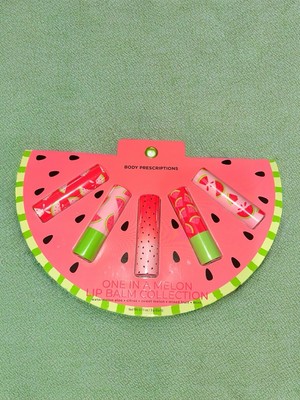 Body Prescriptions One in a Melon Lip Balm Set Watermelon Aloe Citrus NEW