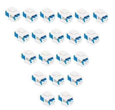 Fiber Optic Keystone Jack   LC Duplex Singlemode Fiber Jack for Keystone Fibe...