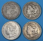 Morgan Dollar Lot of 4 (1884-S, 1890-O, 1899-O, 1899-O)