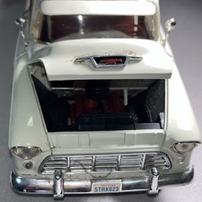 1955 Chevy 3100 Cameo V8 Pickup Cream/Dk Red  Hobby ERTL 1:18 Die Cast