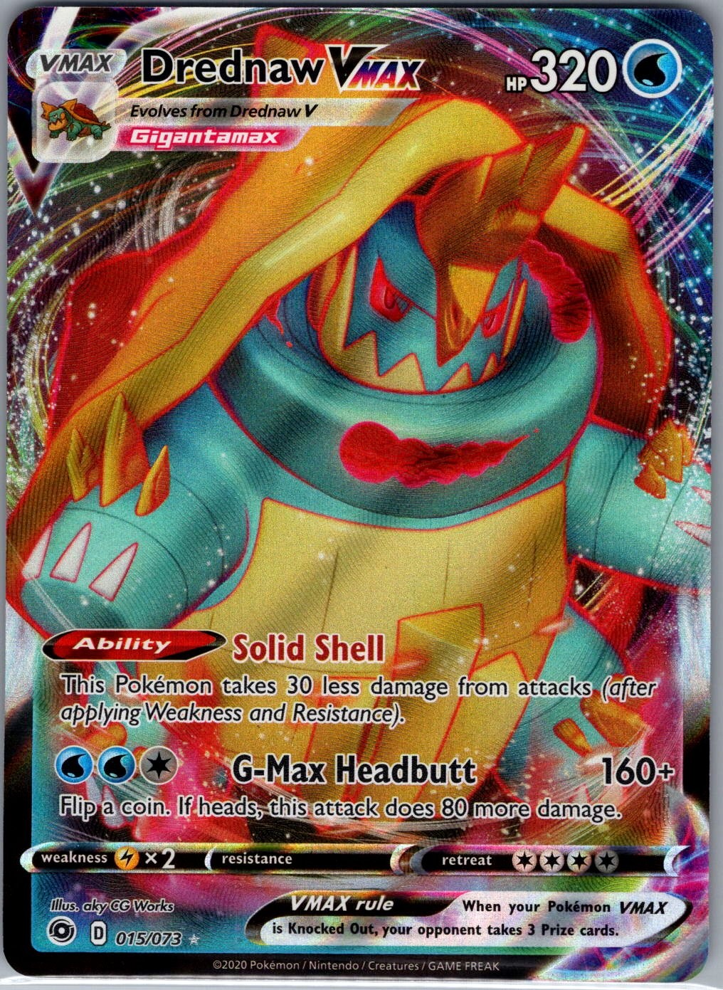 Drednaw VMAX 15/73 Champion's Path - Pokemon Card - NM