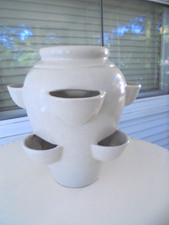 Vintage Stoneware Strawberry Herbs Hens & Chi...