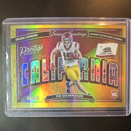 Drake London #SG-9 — 2022 Panini Prestige Seasons Greetings football card