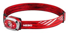 Nebo Mycro Head Torch lamp, & Cap Light 450 Lumen Turbo Mode Rechargeable in RED