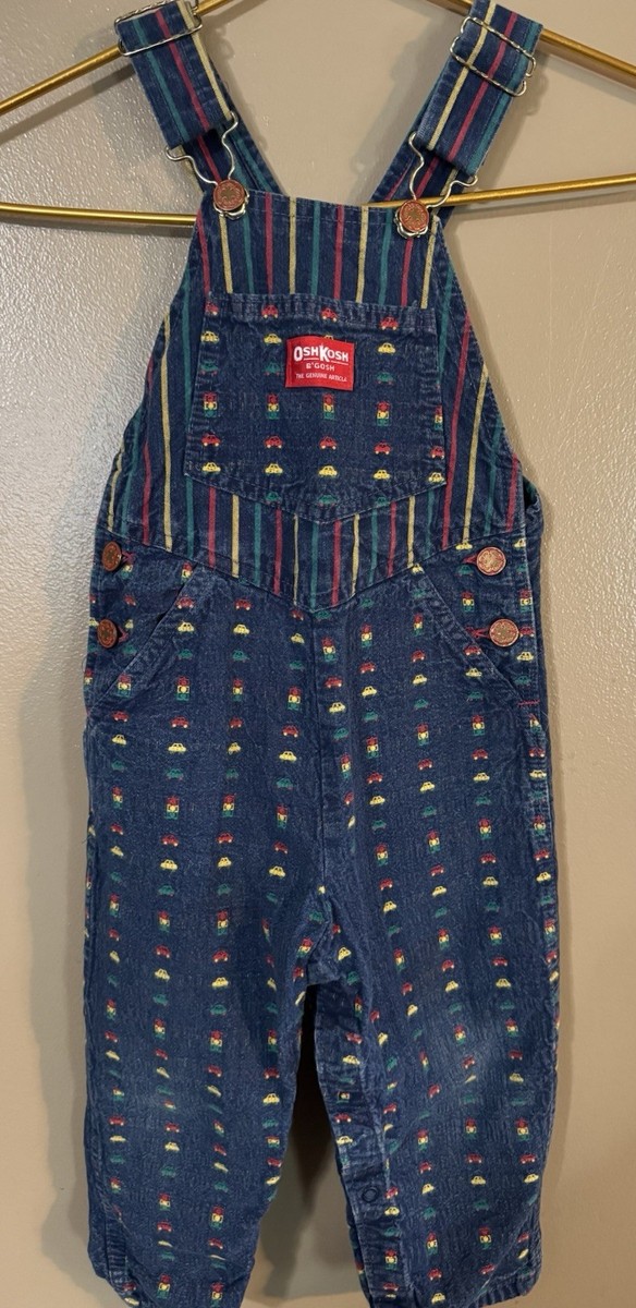 Oshkosh Overalls Vtg 80's 4t Cars, Traffic Signals Rainbow Retro
