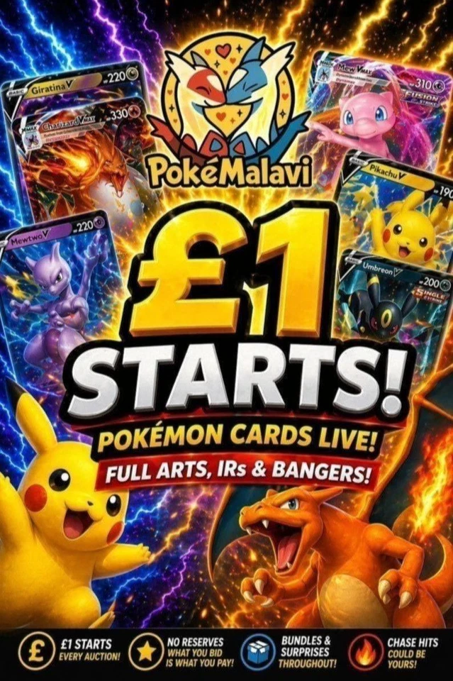 Pokemon £1 STARTS ONLY - Bangers, IRs and Full Art Heat!