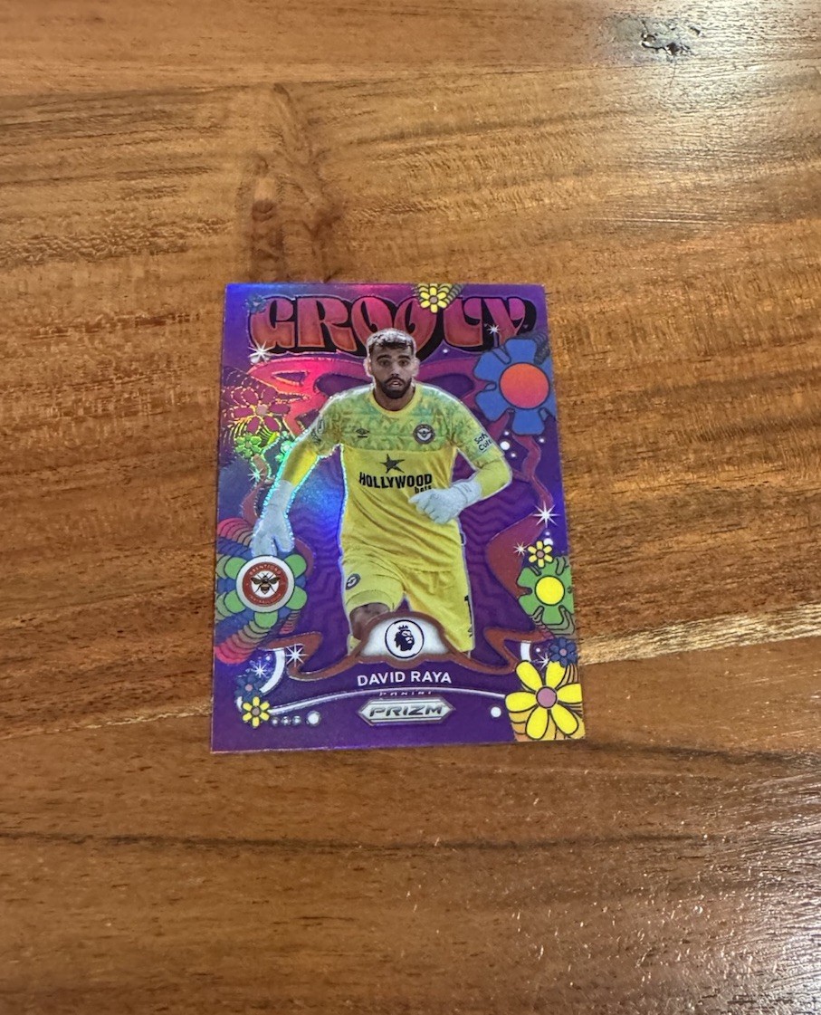 David Raya 2022-23 Panini Prizm Premier League Groovy Case Hit SSP NRMT+ Arsenal
