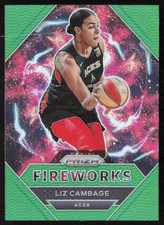 2021 Panini Prizm WNBA Fireworks Prizms Green Liz Cambage #11 Las Vegas Aces