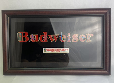 1996 Atlanta Olympic Games Budweiser Pin Set Limited Edition Framed READ