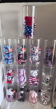 Ty Beanie Babies Mini Mixed Lot Patriotic USA Bears Bunnies in Tubes