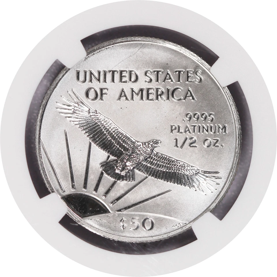 1997 $50 American Platinum Eagle 1/2 oz .9995 NGC MS69 Coin - Image 4 of 4