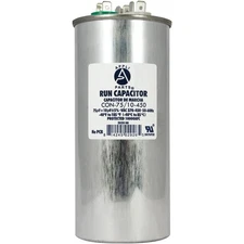 Dual Run Capacitor 75+10 uF 370/450VAC Round HVAC