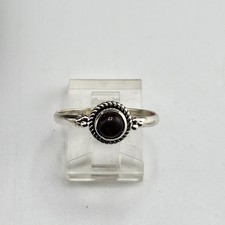 Sterling Silver 925 Smoky Quartz Dainty Ring Size 10