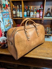 Borsa weekend in pelle marrone anni 60 - Eleganza sartoriale vintage